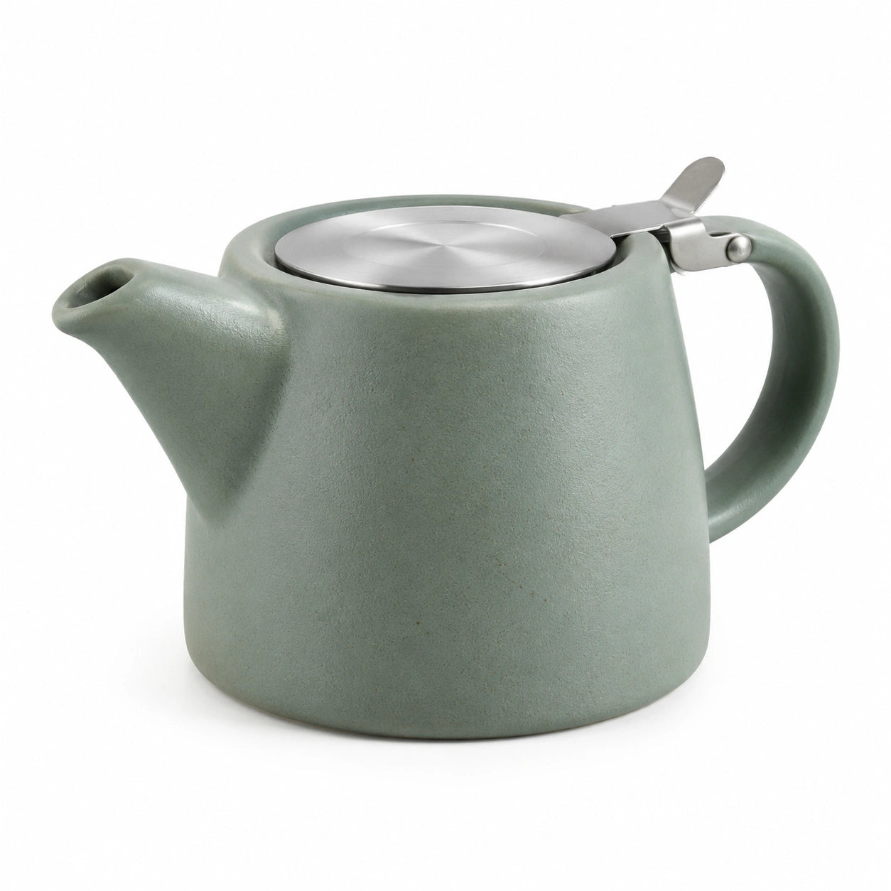 Teiera in ceramica verde salvia 1.00 L con coperchio in acciaio inox