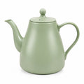 Teiera in ceramica verde salvia 1.00 L con coperchio e beccuccio lungo